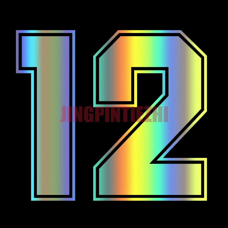 

Car Stickers Vinyl Motorcycle Decal Car Window Body Decorative Funny Racing Number 12 Personality Car Stickers