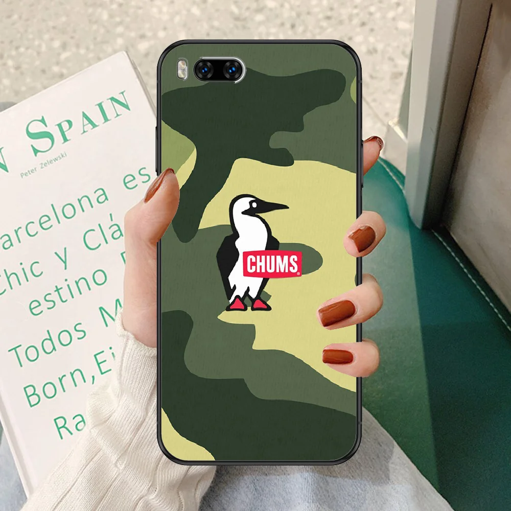 

Fashion Trend CHUMS Sport Brand Phone case For Xiaomi Mi Max Note 3 A2 A3 8 9 9T 10 Lite Pro Ultra black soft waterproof 3D back