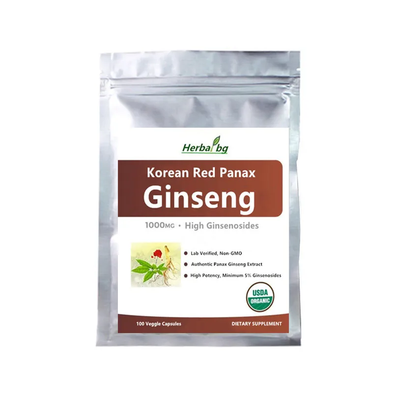 Корейский Красный Женьшень 1000 мг-100 Капсулы для веганов-высокая - Цена: 9018.48
