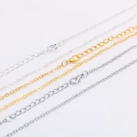 1pcs necklace o chains 50cm length lobster clasp metal link chain necklace diy jewelry findings