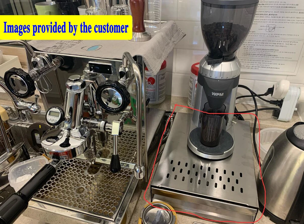 

Professional Stainless Steel Coffee Espresso Grounds Residue Knock Box Drawer Style for Barista Coffee Bar Grounds Container