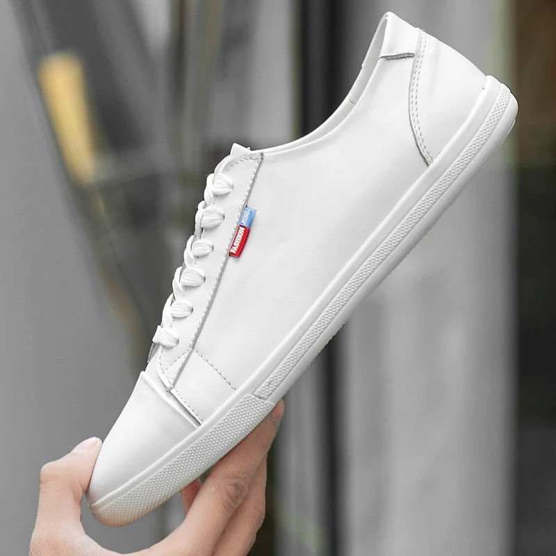 

Туфли мужские из натуральной кожи, на шнуровке, дышащие, плоская подошва, для вождения, весна-осень