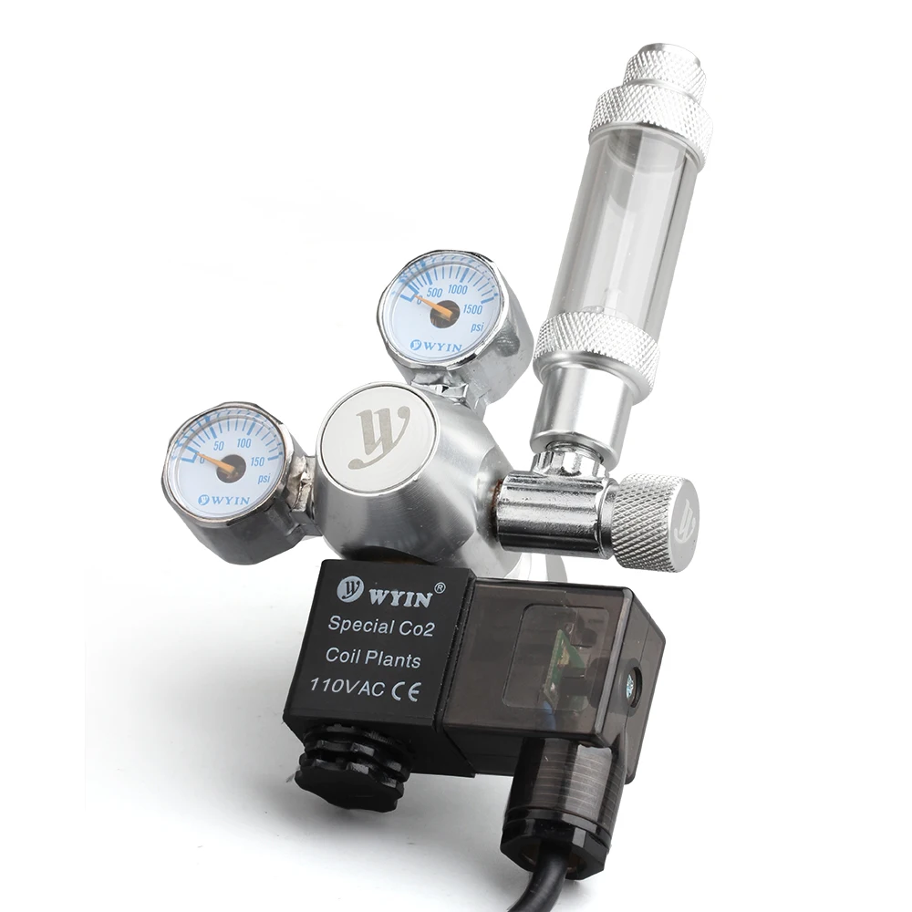 Регулятор Co2 для аквариума из нержавеющей стали Алюминиевый цилиндрический