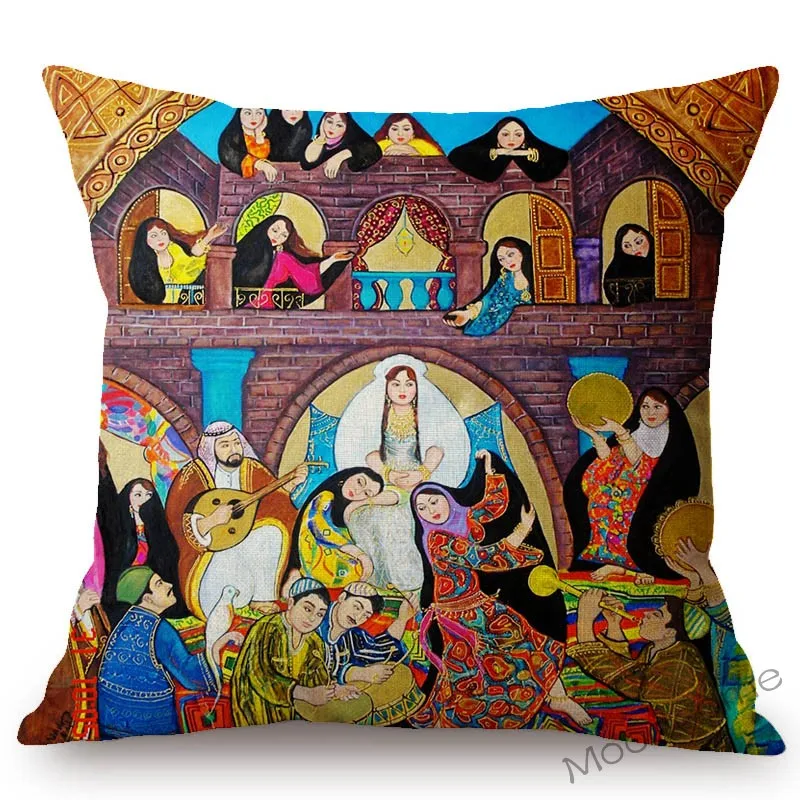 Средневосточный Арабский мусульманский художественный мультяшный женский