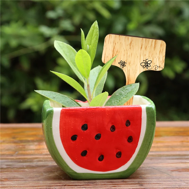 

50Pcs Bamboo Plant Labels Eco-Friendly T-Type Wooden Plant Sign Tags Garden Markers for Seed Potted Herbs Flowers Vegetables