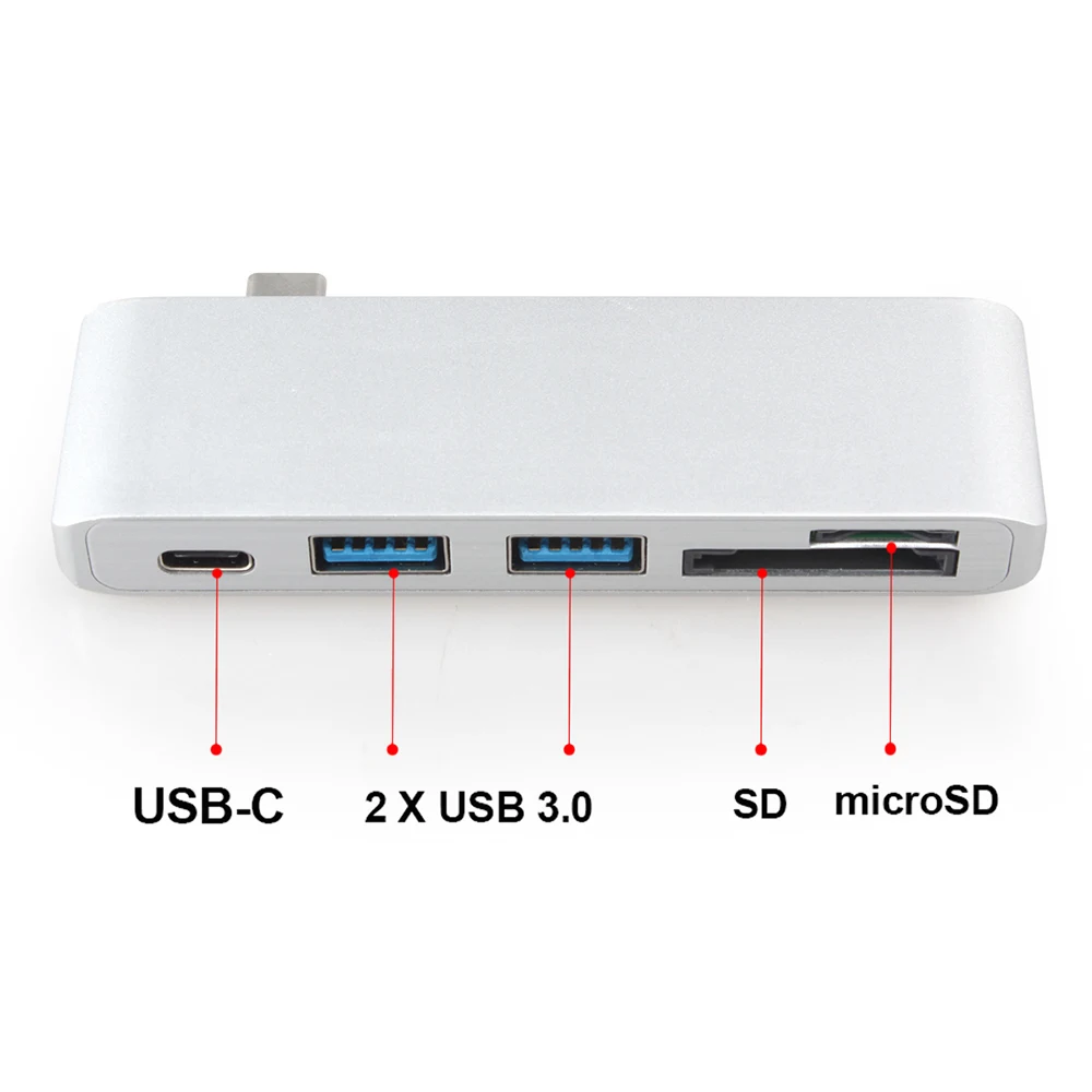 Два порта USB C концентратор до 4K HDMI адаптер Thunderbolt 3 двойной USB 3,1 данных type-C концентратор TF SD PD адаптер для MacBook Pro Air 13
