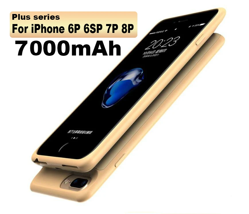 Чехол для аккумулятора 5000-7000 мАч ультра тонкий для iphone 6 Plus 6s 7 8 Plus внешний аккумулятор чехол s для iphone 6 6s 7 8 зарядное устройство - Цвет: For 6 Plus 6SP 7P 8P