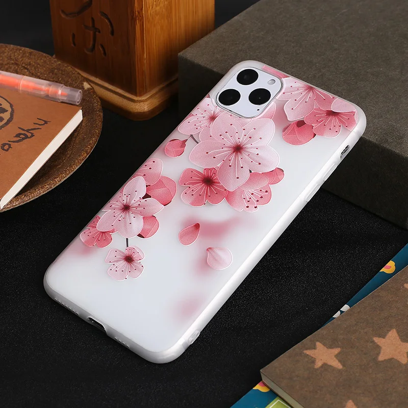 Чехол для телефона с 3D тиснением iPhone 11 Pro Max мягкий чехол забавным единорогом