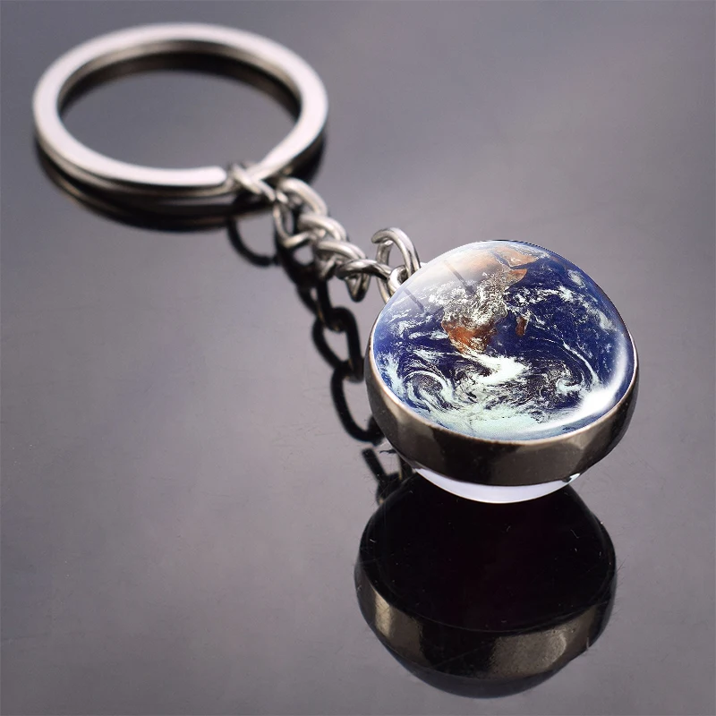 

Globe Earth World Map Keychain Keyring Glass Ball Vintage Spain France Poland Netherlands England Map Key Chain Ring Gifts