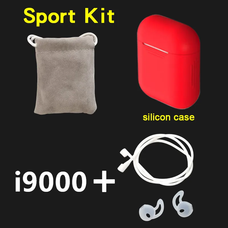 i9000 kits red I9000 TWS Беспроводной Bluetooth гарнитуры TWS i10000 pk H1 чип i200 i500 i9000 для всех iPhone и Android TWS i9000 - Цвет: i9000 kits red