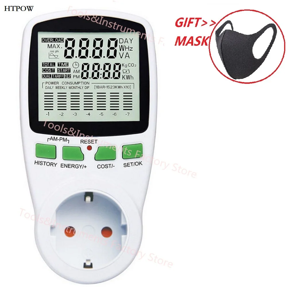 ЖК-счетчик энергии цифровой измеритель мощности электроэнергии кВтч