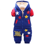 new winter baby girls clothes suit children boys fashion thick hooded coat pants 2pcsset toddler sports costume kids tracksuits