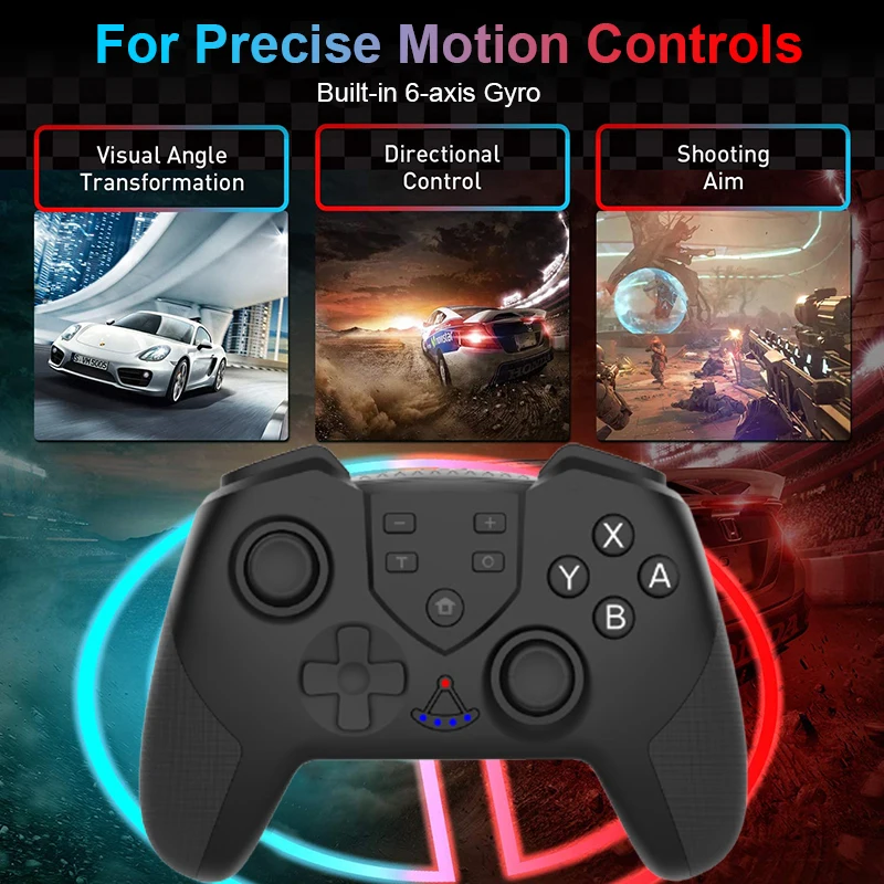 Wireless Bluetooth-compatible Gamepad For N-Switch Video Game USB Joystick Controller Switch Console With 6-Axis | Электроника