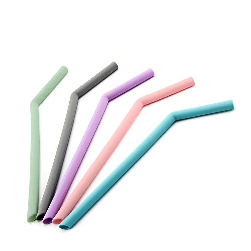 Reusable Silicone Straws Set of 5 Extra Long Flexible Drinking for Juice Beer Smoothies Milkshakes Yogurt|Соломинки для питья| |