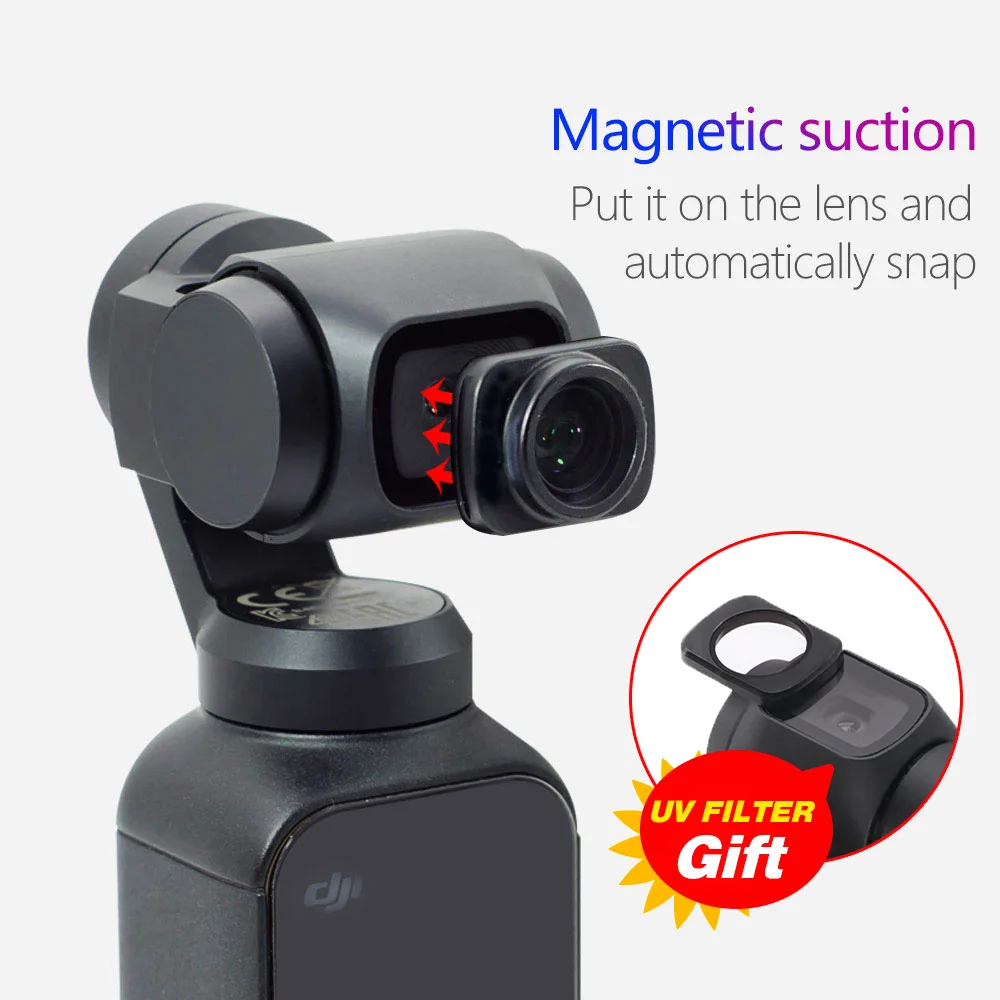 DJI OSMO Карманный широкоугольный объектив в Кардане аксессуары Магнитный Широкий Ангел объектив фильтр аксессуары