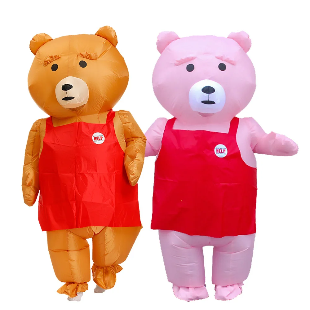 

Fancy Halloween Costumes for Men Adult Mascot Brown Bear Inflatable Costume Funny Party Role Play Animal Bear Disfraces