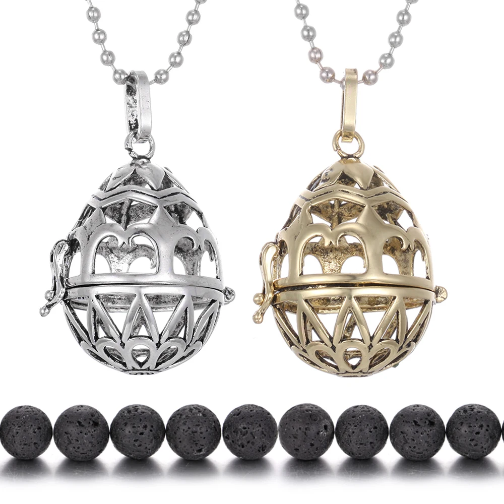 Новая Лава камень диффузоры ожерелья для беременности шары бола клетка Подвески