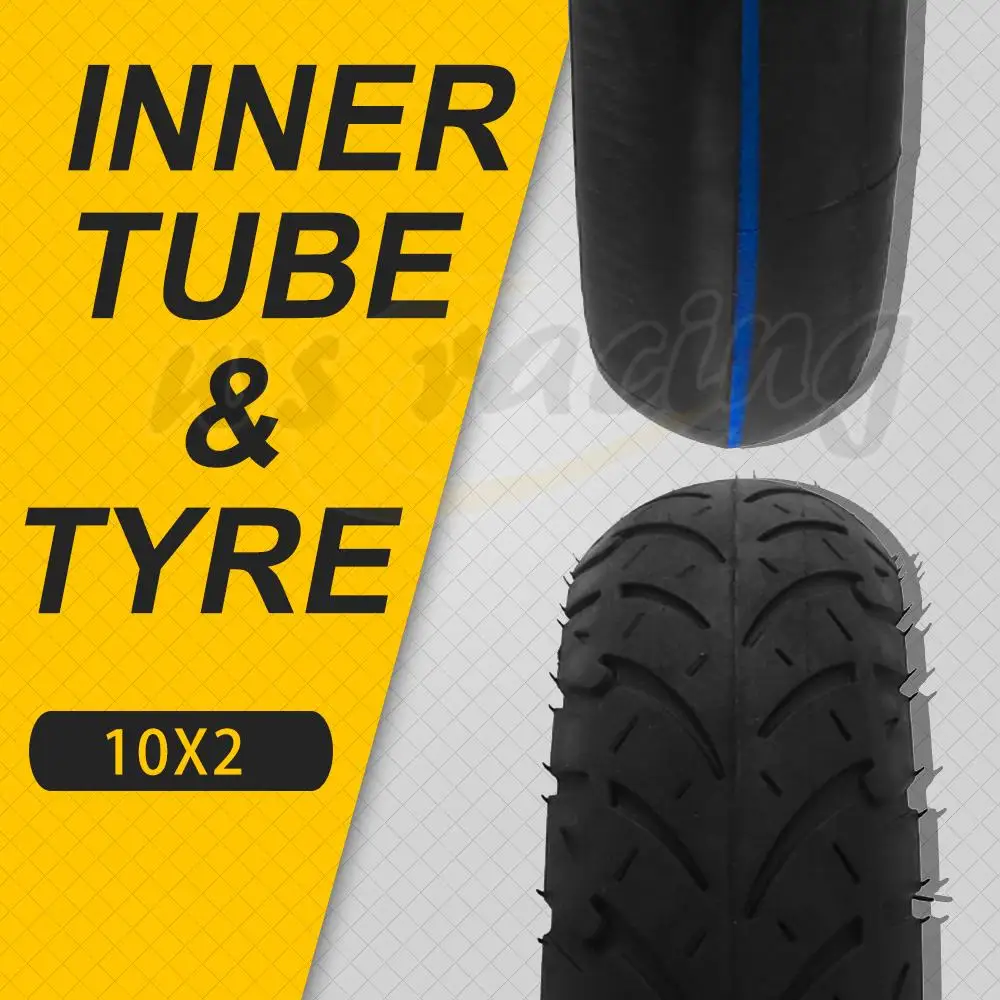 10*2 Inch Heavy Duty Inner Tube outer Tyre Pneumatic Tire wheel Thicker Inflation For Electric Scooter Go karts ATV Quad | Автомобили и