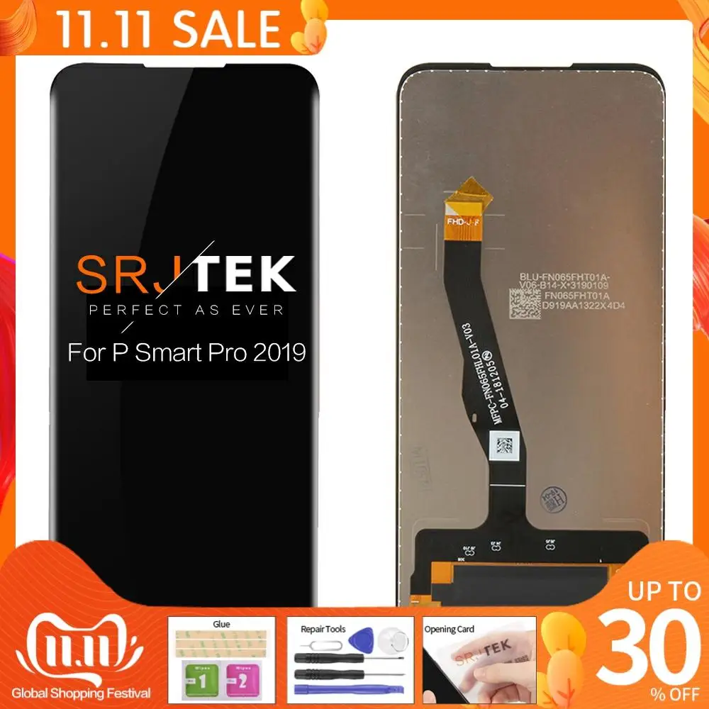 

Сенсорный ЖК-экран для Huawei P Smart Pro 2019, стеклянная панель Y9S 2019, запасная часть для Huawei Y9S, датчик дисплея для P Smart Pro, экран