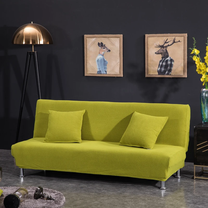 Чехлы для дивана кровати без подлокотника флисовые с принтом тянущиеся мебели