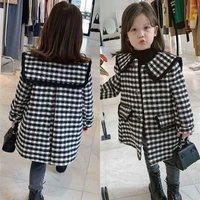 girls babys kids coat jacket 2021 luxury warm thicken plus velvet winter autumn buttons lamb woolen%c2%a0childrens clothes