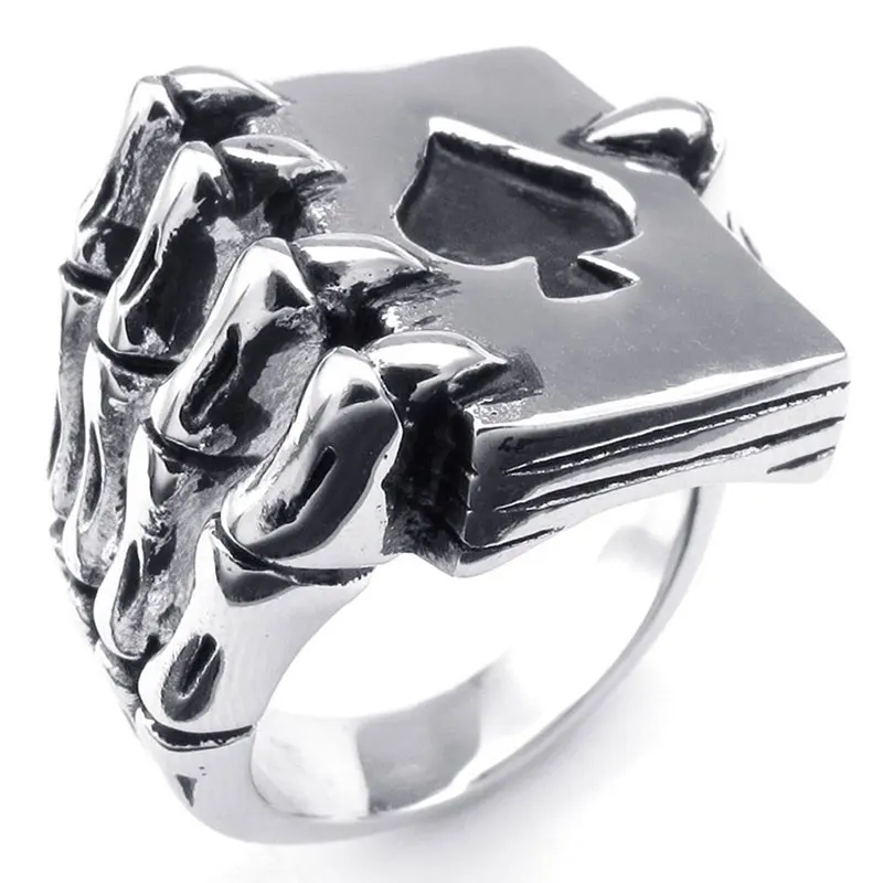 

Vintage Punk Ring Devil's Gambling alloy Party Jewelry Unique Men's Gift
