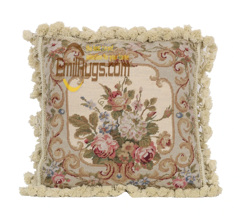 19 французский кантри Chicshabby винтажные диванные декоративные шерстяные подушки ручной работы-Роза и бутон - Цвет: 2016-1 14x14