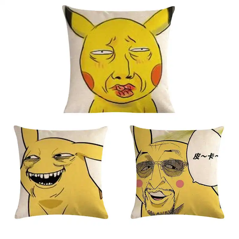 

Ghost animal expression pillow case cushion cover car sofa bed cushion cover home decoration ornaments pillow case 45x45cm