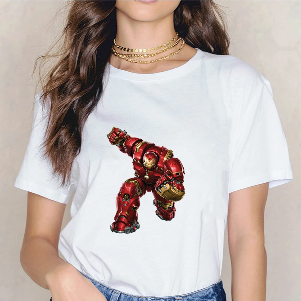 

T-shirts 2021 MARVEL Printed Woman Disney Oversized T Shirt Casual O-Neck Cartoons Short Sleeve Summer Kawaii Aesthetic Clothing