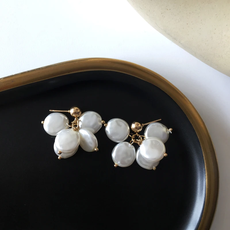 Милые ювелирные серьги Короткие стильные позолоченные женские темпераментные