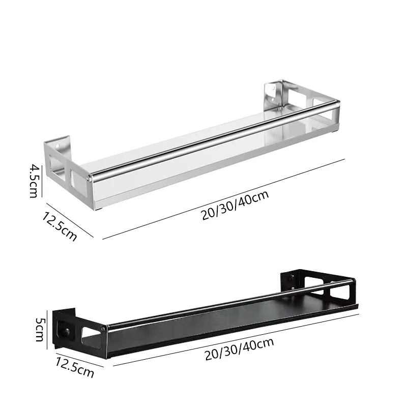 

Kitchen Organizer Wall Mount Bracket Wall Storage Rack Spice Jar Rack Cabinet Shelf Bathroom Rack Kitchen Gadget Supplies