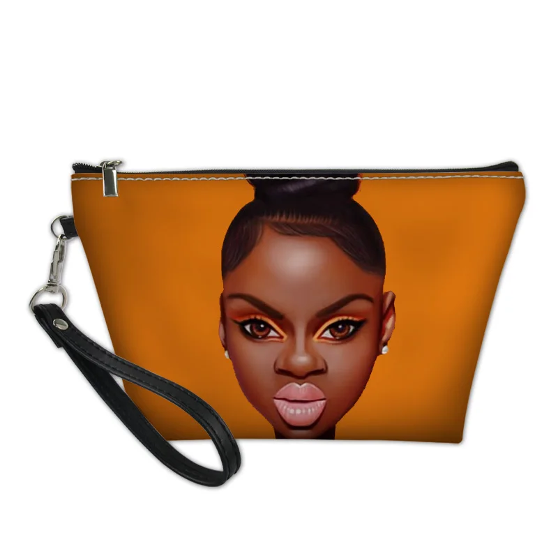 FORUDESIGNS/женские сумки для макияжа в африканском стиле для девочек, черная сумка для макияжа, женские портативные косметички, женская сумка для путешествий - Цвет: YQ3589Z8