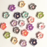 100pcs 14mm rose resin flowers decoration crafts flatback cabochon for scrapbooking kawaii cute diy accessories