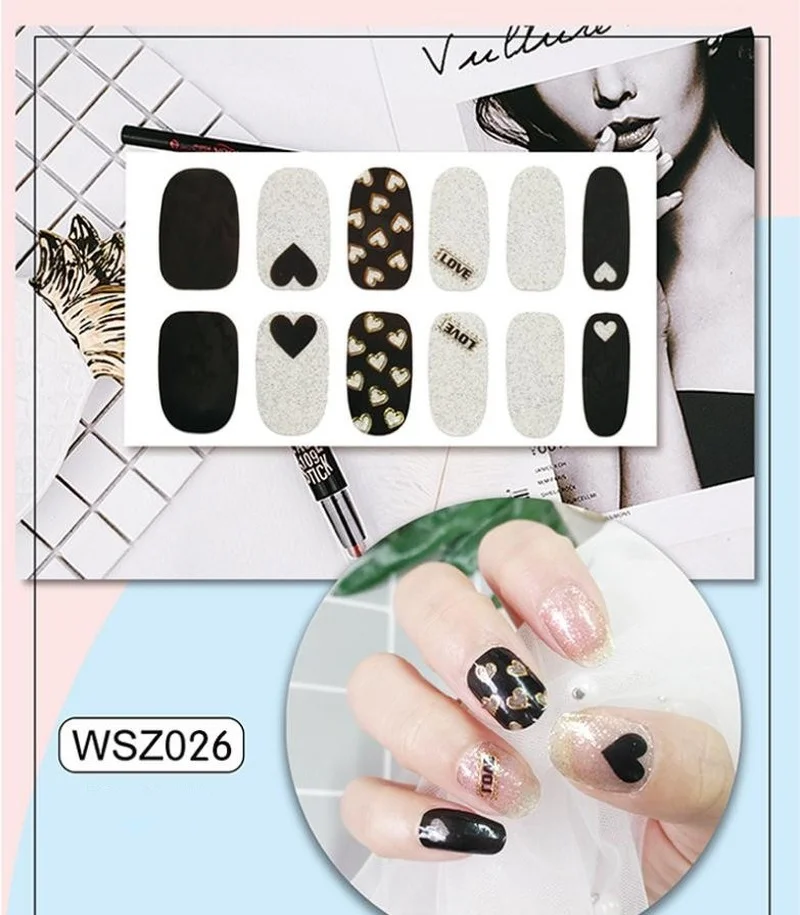 Наклейки на тыльную сторону декоративные наклейки для ногтей красивые 3D