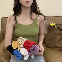 summer fashion new korean vest for women halter sleeveless high waist striped backless sling slim sexy vests female