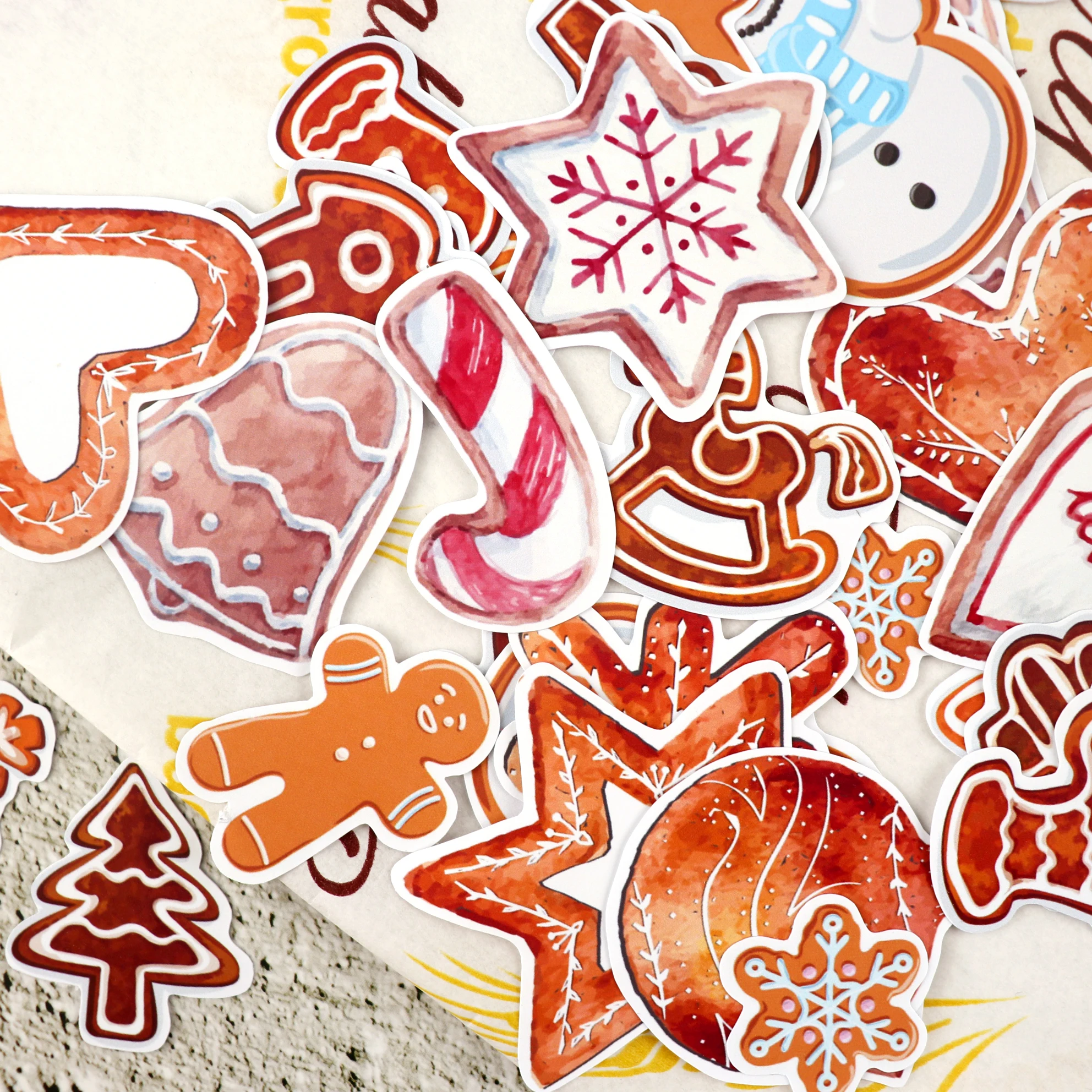 

30pcs Christmas cookies Stickers Kawaii Santa Claus/Snowman/Christmas Tree Notebook Planner / New Year Gift Sticker Stationery