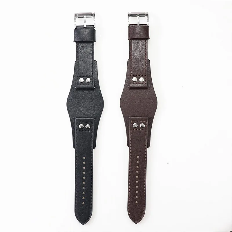 Rivet Genuine Leather Watch Strap For Fossil Ch2564ch2565 Ch2891ch3051 Ch2890 22mm Men Black Tray Watchband Wristband Bracelet