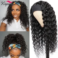kryssma curly headband wig long wavy synthetic headband wigs for black women nature fiber hair wig for daily use heat resistant