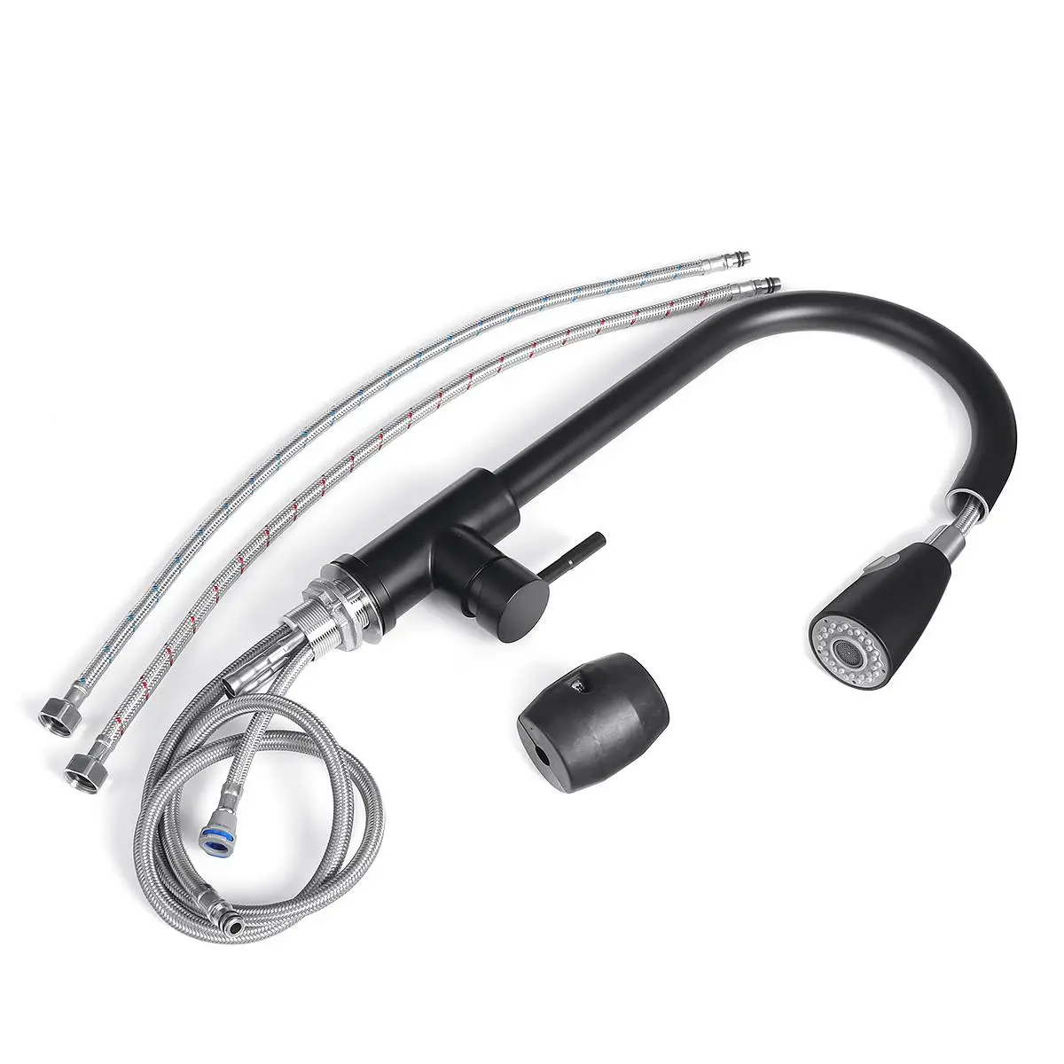 

Kitchen Faucet Blacked Single Handle Pull Down Kitchen Tap Single Hole 360 Degree Brushed Nickle Faucets Water Mixer Tap