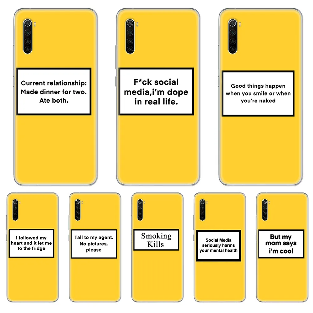 Модный крутой чехол из ТПУ с английским текстом для телефона xiaomi Redmi 3S 4A 5A 6A 5 Plus 4X 7