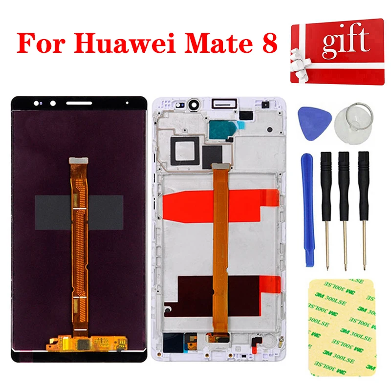 

6" For Huawei Mate 8 NXT-AL10 LCD Display Screen Panel Monitor Module Touch Screen Digitizer Sensor Assembly Frame Replacement