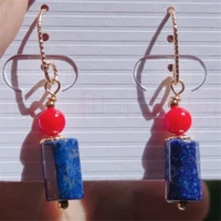 natural red jade sapphire earrings eardrop chain girl gift freshwater fools day cultured women fashion classic carnival