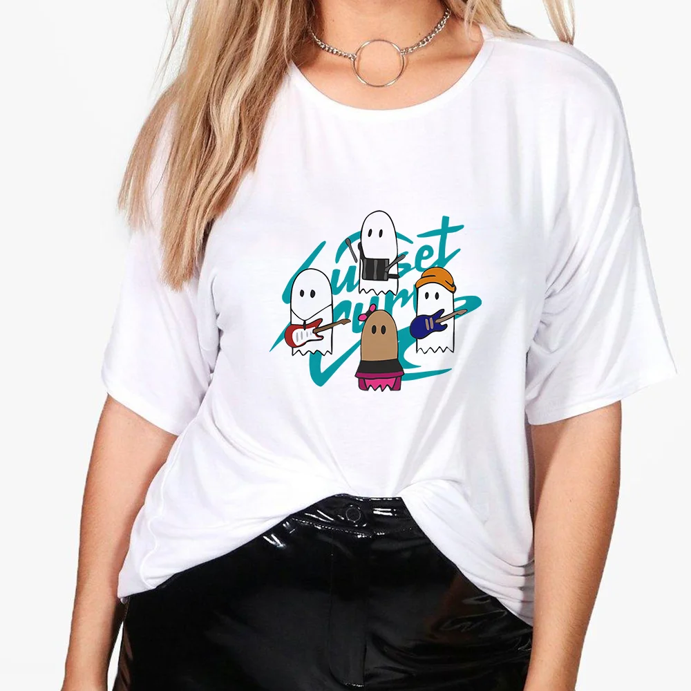 

2021 New Woman T-shirt Valentine's Day Printed Short Sleeve Julie And The Phantoms Creative Graphic Loose Summer Clothes Top