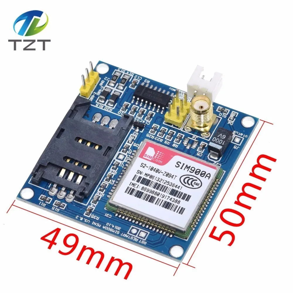 Модуль беспроводной передачи данных Sim900a Sim900 Mini V4.0 Gsm Gprs комплект с антенной C83 |