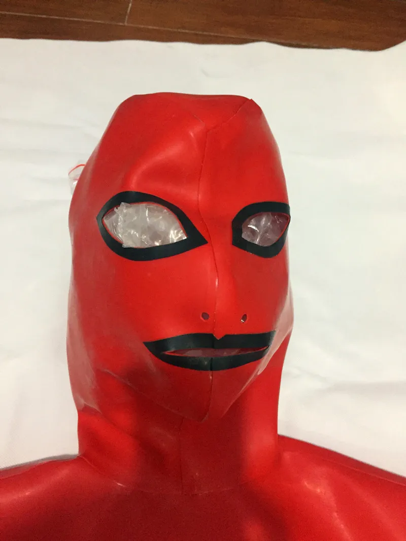 

Man Full cover 1.0mm heavy latex catsuit with hood custom made