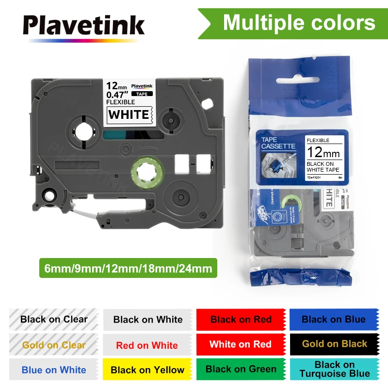 

Plavetink FX231 431 Compatible For Flexible Tapes tz-FX231 TZ-FX241 TZ-FX251 TZ-FX631 TZ-FX641 Label Tape TZe-FX131 Label Maker