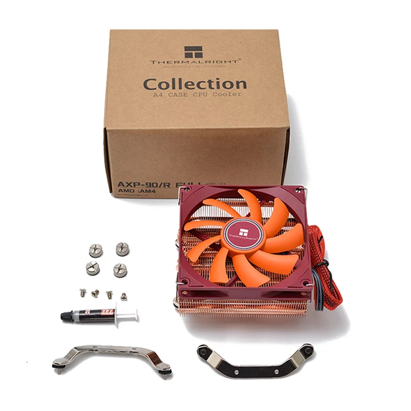 Thermalright AXP90 47mm thin 4 copper tube A4 chassis CPU cooler MINI ITX push-down suitable for Intel115X AM4 | Компьютеры и офис