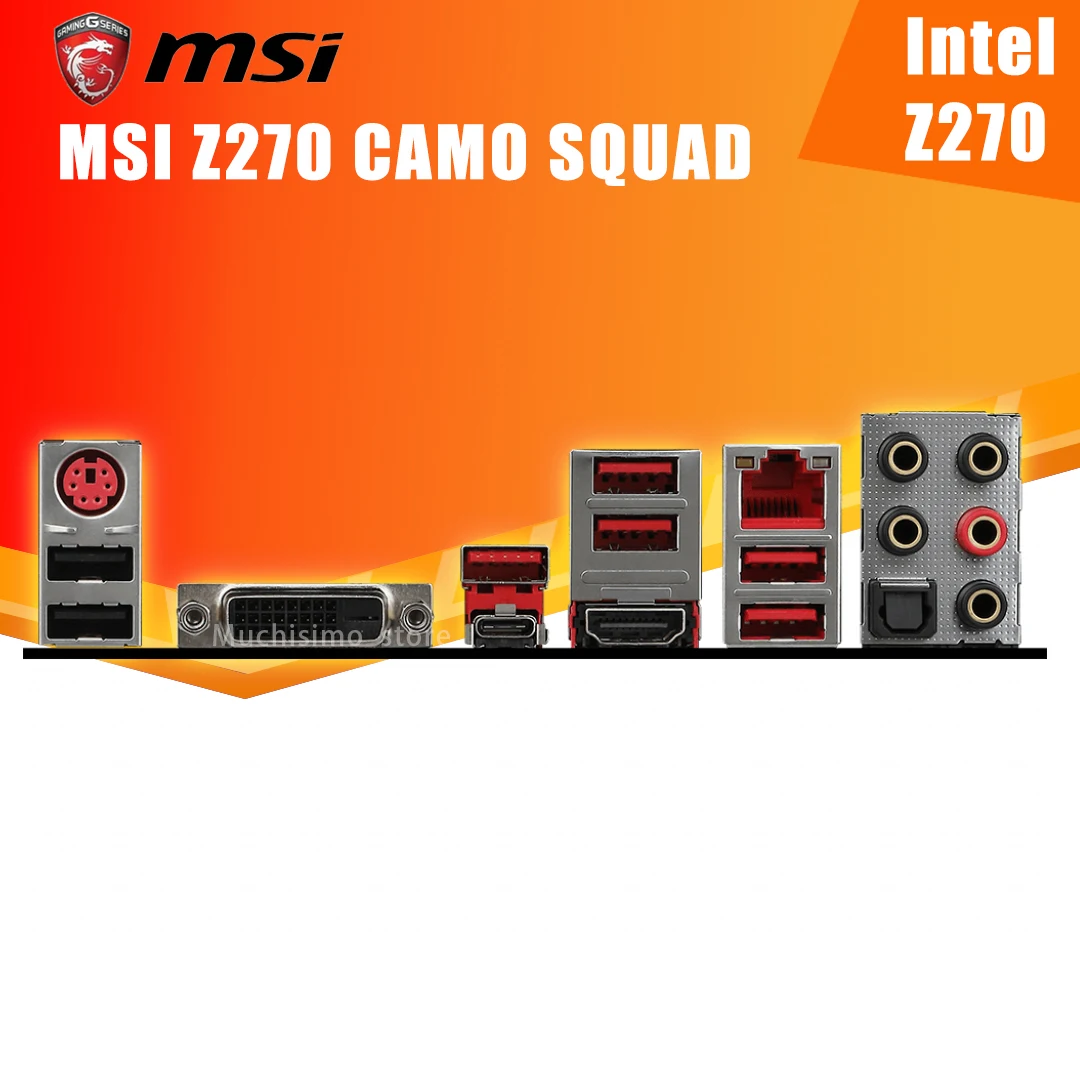 Verkauf LGA 1151 DDR4 MSI Z270 CAMO SQUA Motherboard Intel Z270 Core I7/i5/i3/Pentium/Celeron 1151 Desktop Z270 Mainboard 64GB PCI-E 3,0