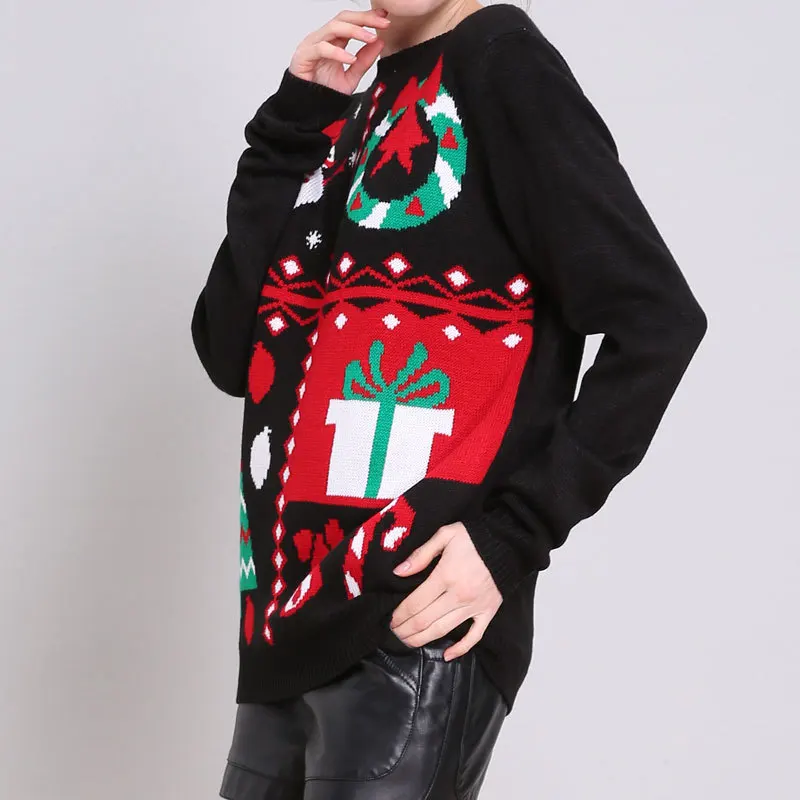 Christmas Women Sweater Knitted Clothing Winter Solid Loose Pullovers Spring Woman Lovely New 2020 | Женская одежда