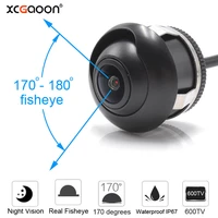 xcgaoon 180%c2%b0 car front rear view camera vehicle reverse black fisheye lens night vision waterproof universal